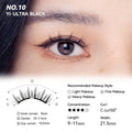 No. 10 Ultra Black - Soft Magnetic Eyelash with Applicator Kit Reusable Glue-free