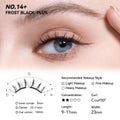 No. 14+ Frost Black Extra - Soft Magnetic Eyelash with Applicator Kit Reusable Glue-free
