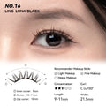 No. 16 Luna Black - Soft Magnetic Eyelash with Applicator Kit Reusable Glue-free