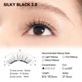 No. 1 Silky Black II - Soft Magnetic Eyelash with Applicator Kit Reusable Glue-free