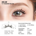 No. 20 Pudding Black - Soft Magnetic Eyelash with Applicator Kit Reusable Glue-free