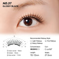 No. 37 Glossy Black - Soft Magnetic Eyelash with Applicator Kit Reusable Glue-free