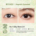 Silky Black 2.0 (Monet’s Flower Garden) - Soft Magnetic Eyelash with Applicator Kit Reusable Glue-free